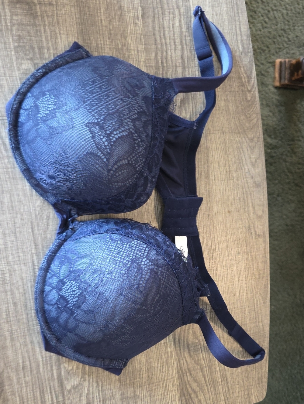 Cacique Navy Lace Underwire Bra